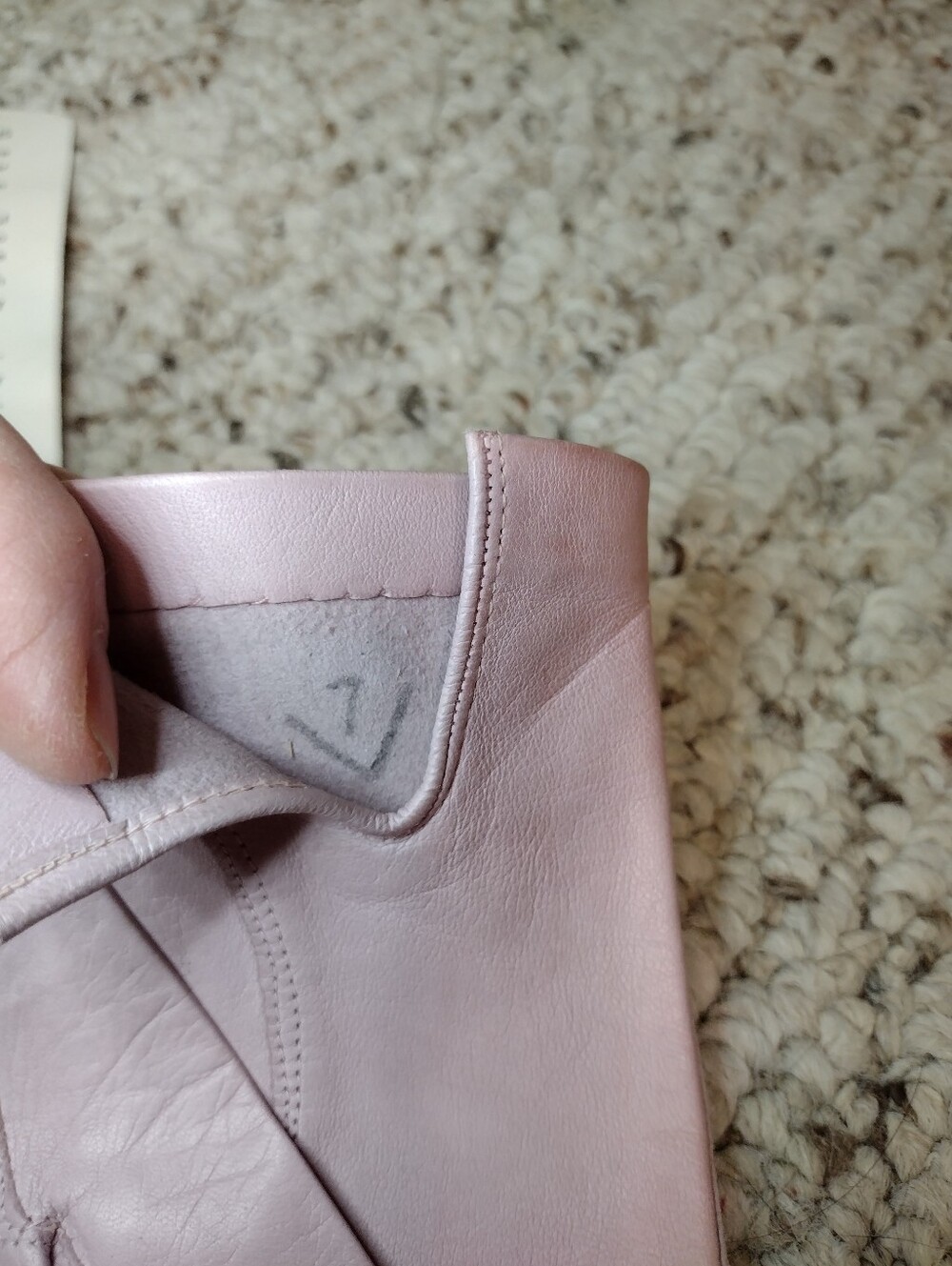 Vintage Classique Washable Pink Leather Gloves Made In Italy - Picture 7 of 8